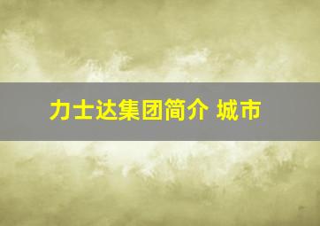 力士达集团简介 城市